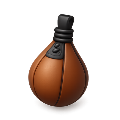 Stylized 3D Icon of a Brown Flask