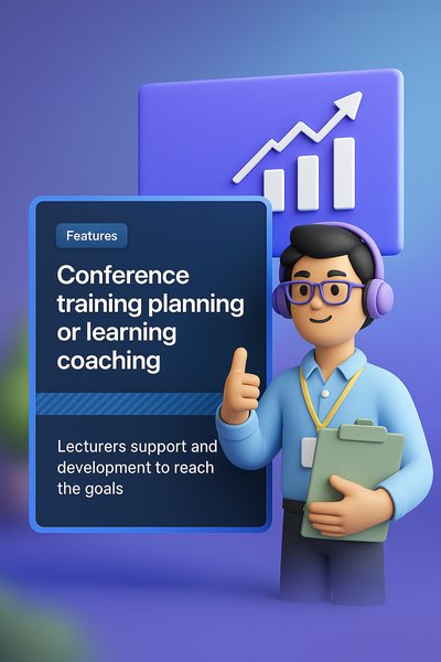 3D Illustration of Business Coaching and Training Concepts