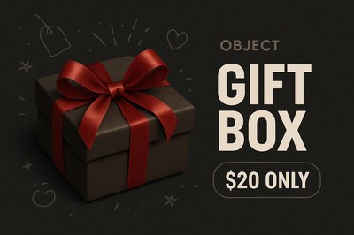 Modern Gift Box Advertisement with Bold Typography