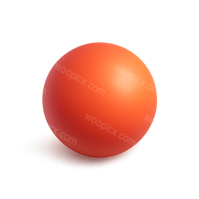 Vibrant 3D Red Boll Icon with Soft Glow