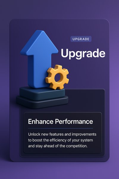 3D Illustration of Upgrade Concept with Visual Elements