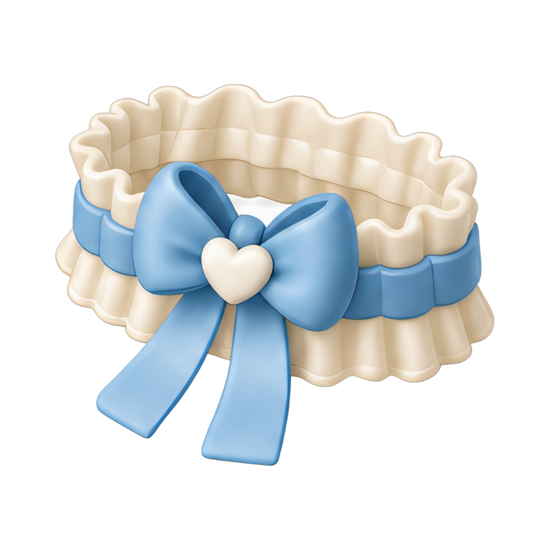 Elegant garter with ribbon