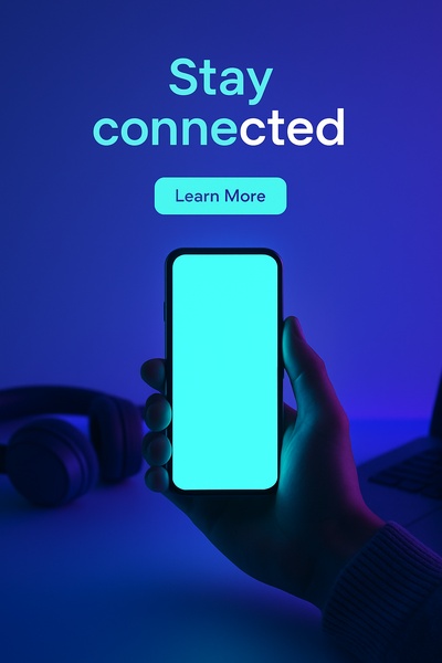 Glowing Phone Atmosphere with Vibrant Colors