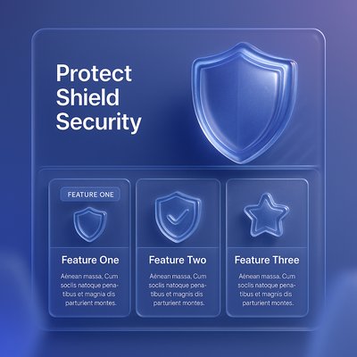 Modern Shield Protection Badge Design for Security Features
