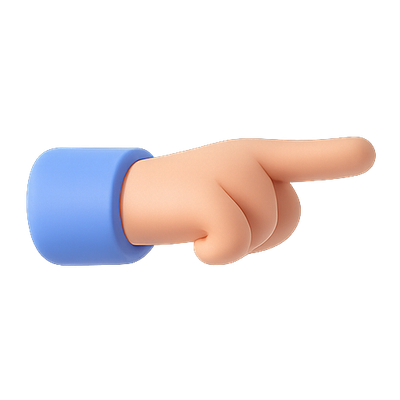 3D Animated Finger Pointing Gesture Icon
