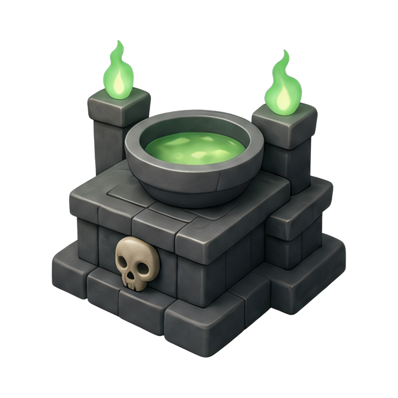 mysterious cursed altar scene