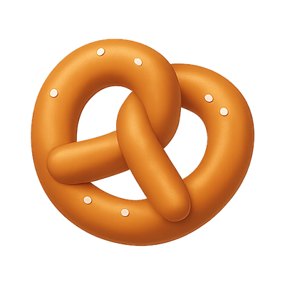 Realistic 3D Pretzel Illustration