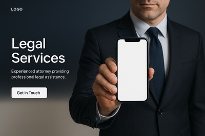 Professional Attorney Holding a Phone for Legal Services