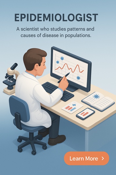 Detailed 3D Illustration of an Epidemiologist in Action