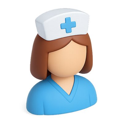 3D Nurse Emoji Character Representation