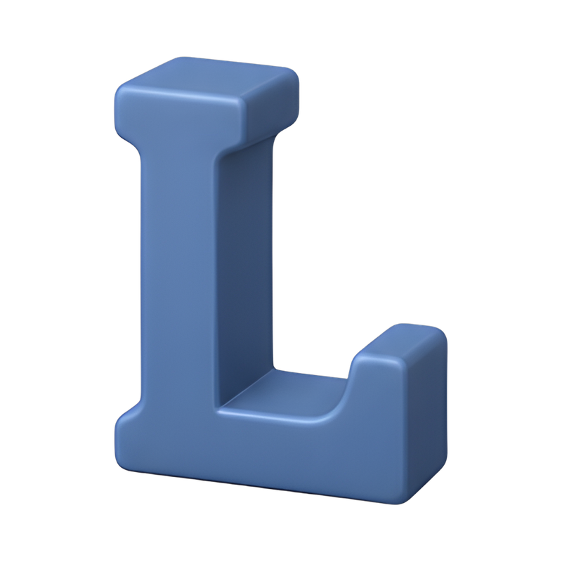 Letter L in elegant style