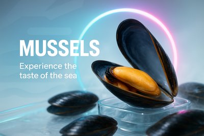 Vibrant Food Photography Featuring Mussels