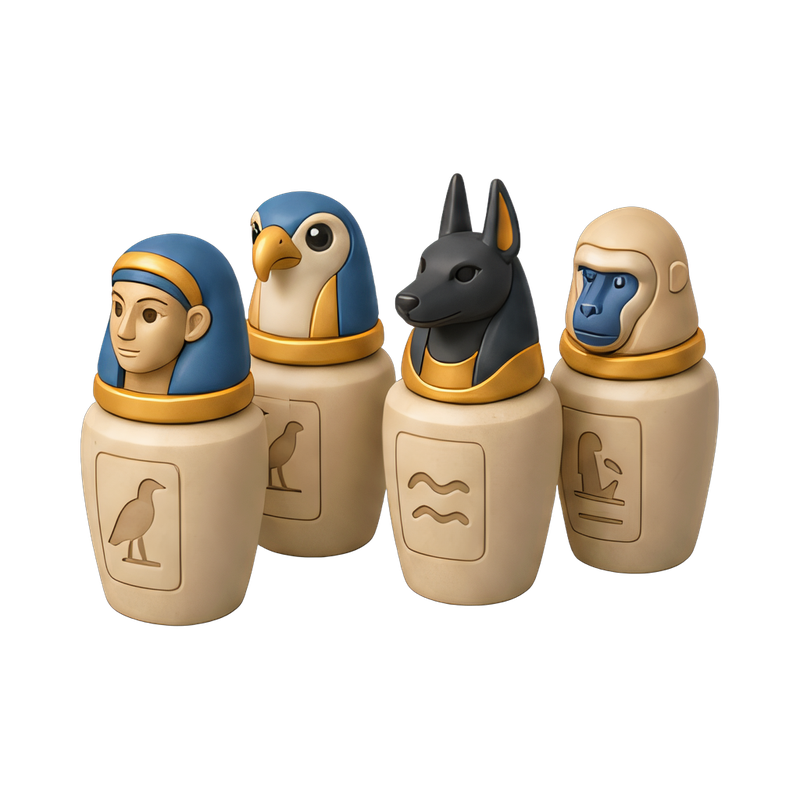 set of four canopic jars