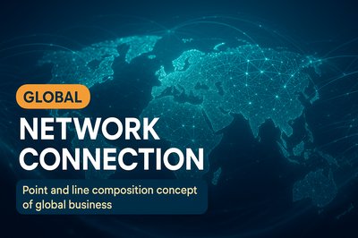 Global Network Connection Graphic for Business Concepts