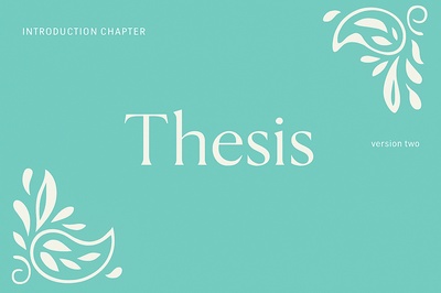 Colorful Patterns and Text Design for Thesis Intro
