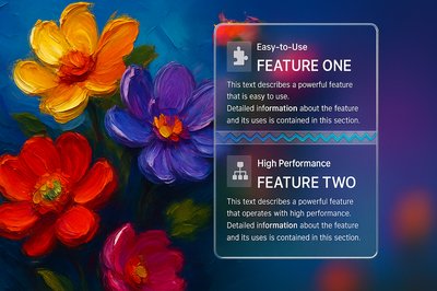 Vibrant Oil Painted Flowers with Feature Blocks