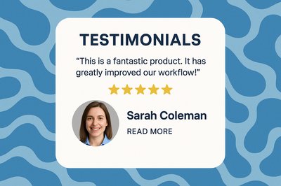 Modern Testimonial Showcase with Star Rating and Profile Photo