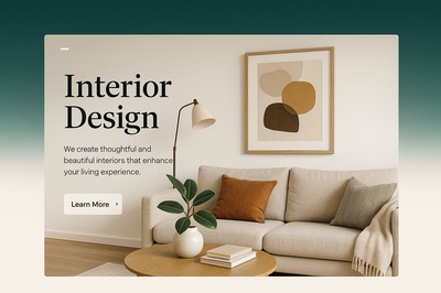 Stylish Realistic Web Design for Interior Spaces