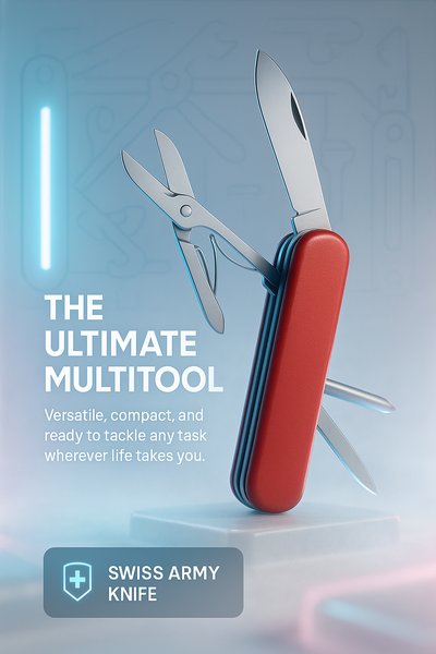Promotional Image of a Versatile Multitool with Modern Aesthetic