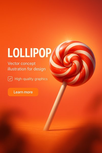 Vibrant Lollipop Vector Illustration for Design
