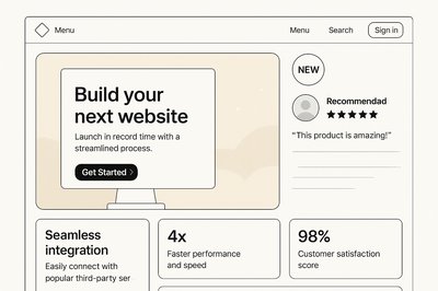 Minimalistic Web Design Landing Page Concept