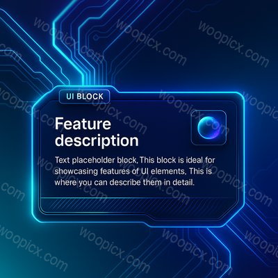 Futuristic Cyberpunk Technology Background with UI Elements