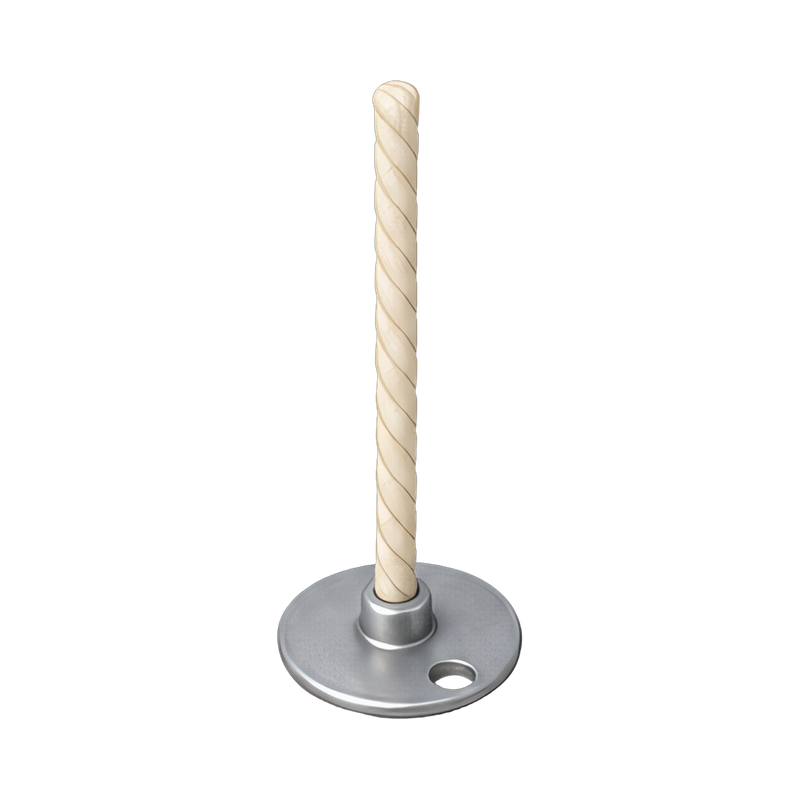 candle wick with sustainer tab