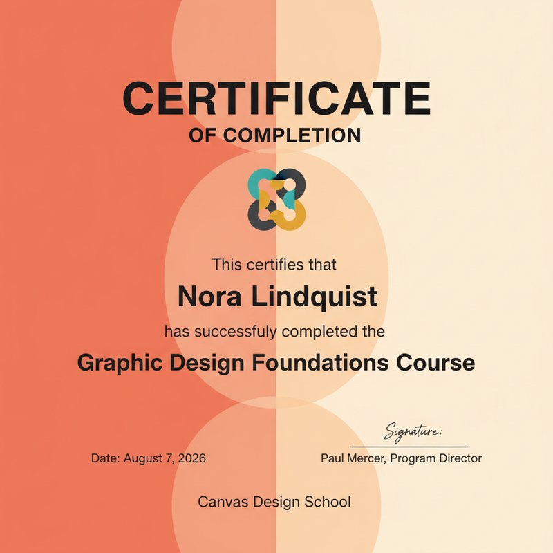 Modern graphic design certificate