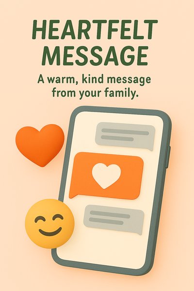 3D Illustration of a Heartfelt Message on a Phone