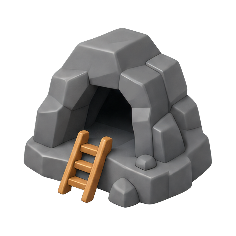 mysterious cave entrance