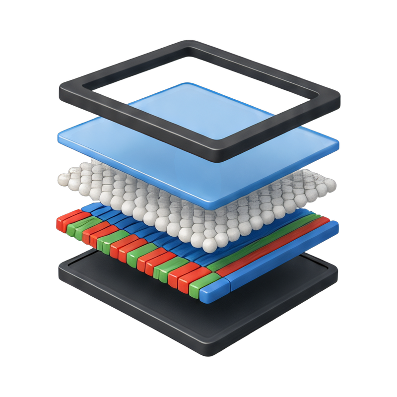 exploded view of display panel