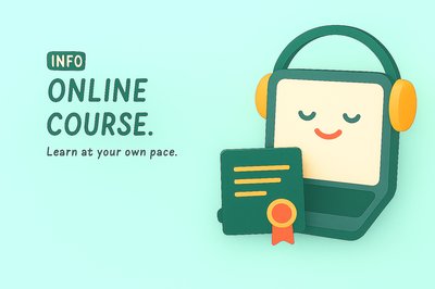 Playful Illustration for Online Course Promotion