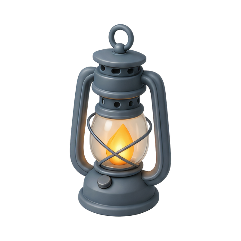 hurricane lantern in the dark