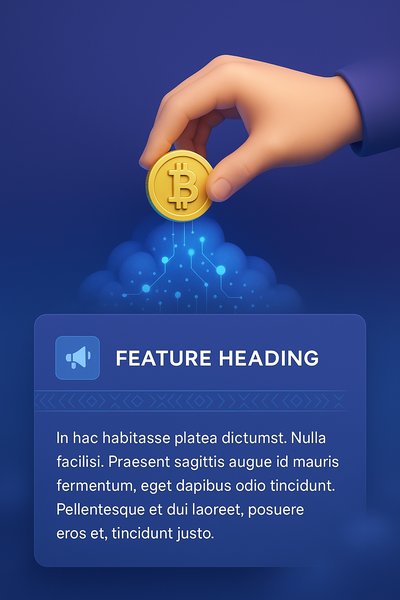 3D Illustration of a Hand Extracting Cryptocurrency from Data Cloud