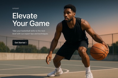 Stylish Basketball Design for Web Page