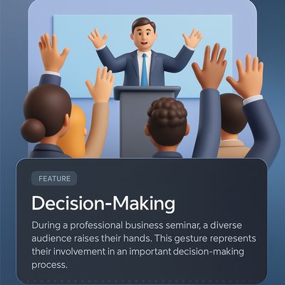 Diverse Audience Engaged in Decision-Making at Business Seminar