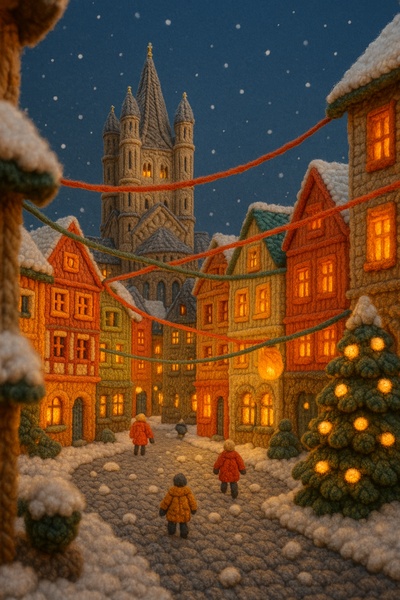 Charming Winter Scene in Cologne with Cozy Atmosphere