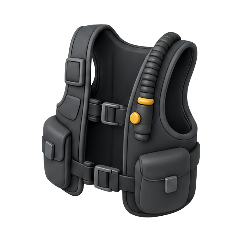 buoyancy control vest for divers