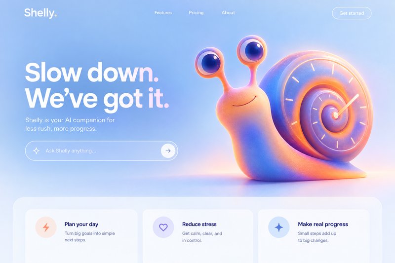 AI agent landing page design
