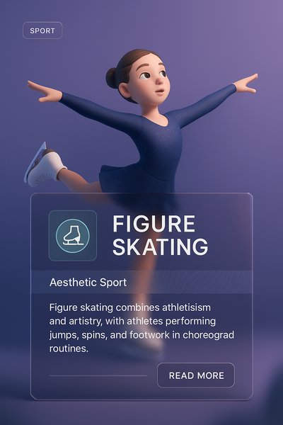 Engaging Figure Skating Web Page Design Concept