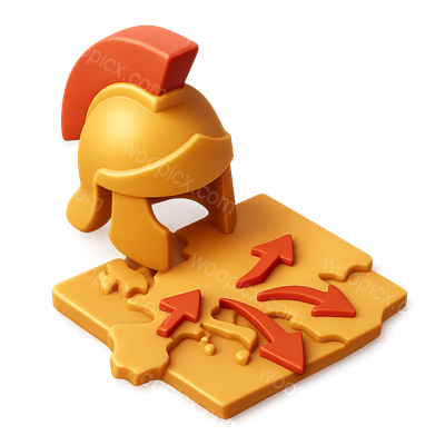3D Roman Empire Icon Featuring a Gladiator Helmet