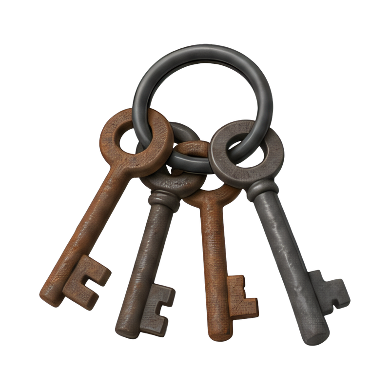 rusty old key ring