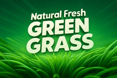 Dynamic Green Scene with Fresh Grass in 3D Render