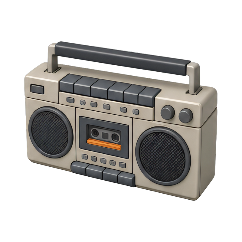 vintage dual deck boombox