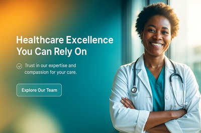Confident Black Female Doctor in Medical Clinic Environment