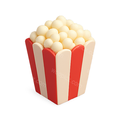 Realistic 3D Popcorn Bucket Illustration