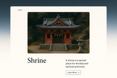 Stylish Web Illustration of a Shrine for Spiritual Practices