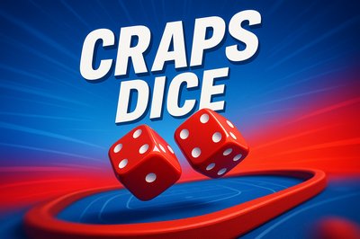 Dynamic Three-Color Scene Featuring Craps Dice