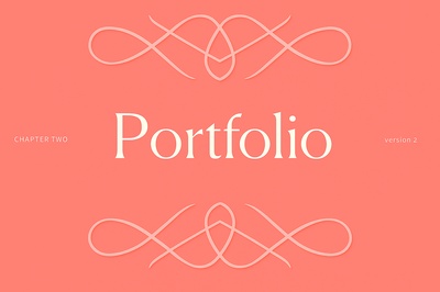 Elegant Portfolio Design with Coral Background