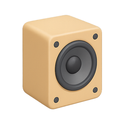 Stylized Speaker Icon with Minimalist Design